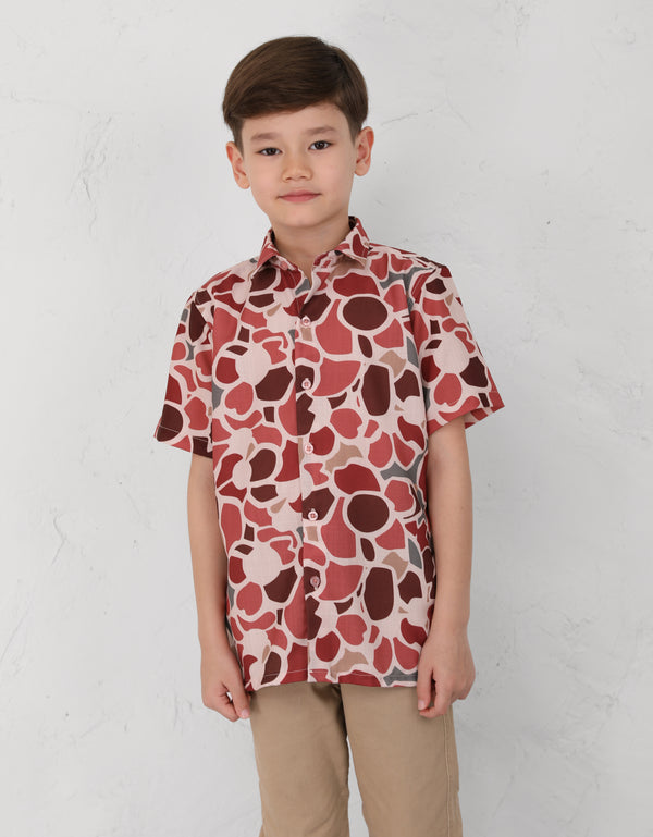 KIDS JUSTIN SHIRT (RASPBERRY)